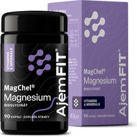 Produktbild von AjemFIT Magnesiumbisglycinat mit Vitamin B6 ohne Zusatzstoffe 90 Kapseln