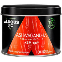 Produktbild von Aldous Ashwagandha KSM-66 Bio Kapseln ohne Zusatzstoffe 600 mg