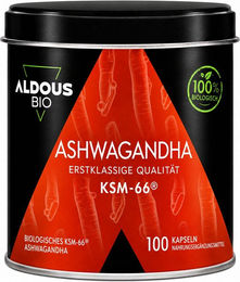 Aldous Bio Ashwagandha Kapseln Bio ohne Zusatzstoffe 180 Stück – Bild 1 von 2