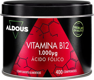ALDOUS BIO B-Komplex Vitamin B12 und Folsäure Tabletten ohne Zusatzstoffe 400 Stück – Bild 1 von 3