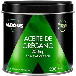 Aldous Bio Oregano Öl Kapseln mit 160 mg Carvacrol hochdosiert glutenfrei und laktosefrei 200 Kapseln – Bild 1 von 3