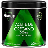 Produktbild von Aldous Bio Oregano Öl Kapseln mit 160 mg Carvacrol hochdosiert glutenfrei und laktosefrei 200 Kapseln