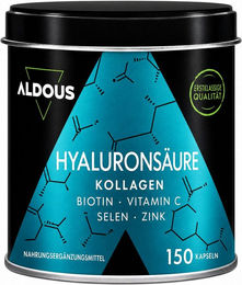 Aldous Hydrolysiertes Kollagen mit Hyaluronsäure Kapseln glutenfrei und laktosefrei 150 Stück – Bild 1 von 3