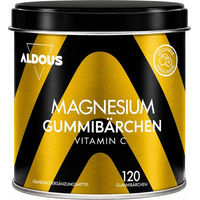 Produktbild von Aldous Magnesiumcitrat Gummis vegan glutenfrei laktosefrei ohne Gelatine für Erwachsene und Kinder 120 Stück