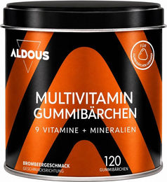 Aldous Multivitamin Haar-Vitamine Gummis vegan glutenfrei laktosefrei ohne Gelatine 120 Stück – Bild 1 von 3