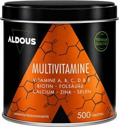 Aldous Multivitamin Tabletten mit Zink, Biotin und Selen, glutenfrei und laktosefrei – Bild 1 von 2