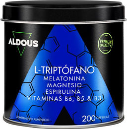 Aldous Tryptophan mit Melatonin vegan Kapseln 200 mg – Bild 1 von 3