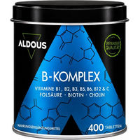 Produktbild von Aldous Vitamin B Komplex mit Vitamin C Haar-Vitamine Tabletten glutenfrei und laktosefrei