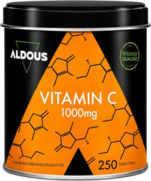 Aldous Vitamin C Ascorbinsäure Tabletten glutenfrei laktosefrei ohne Zusatzstoffe – Bild 1 von 3