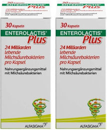 ALFASIGMA Enterolactis Plus Kapseln mit L. casei DG vegetarisch laktosefrei und glutenfrei für Erwachsene Kinder sowie Schwangere und Stillende – Bild 1 von 2