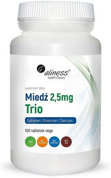 Aliness Kupfer Trio 2,5 mg Tabletten glutenfrei und laktosefrei 100 Stück – Bild 1 von 1