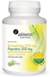 Aliness Multi-Enzym-Komplex Bromelain und Papain 500 mg Kapseln glutenfrei – Bild 1 von 1