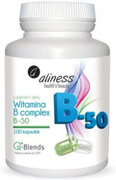 Aliness Vitamin B-Komplex B-50 Vegan Kapseln 100 Stück glutenfrei laktosefrei – Bild 1 von 1
