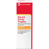 Produktbild von ALIUD Pharma D3+K2 Vit AL Tropfen mit 1000 I.E. Vitamin D3 und 50 µg Vitamin K2 11,5 ml
