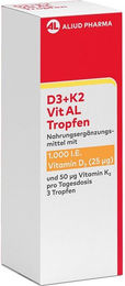 Aliud Pharma D3 + K2 Vit AL Tropfen vegetarisch glutenfrei laktosefrei für Erwachsene – Bild 1 von 1