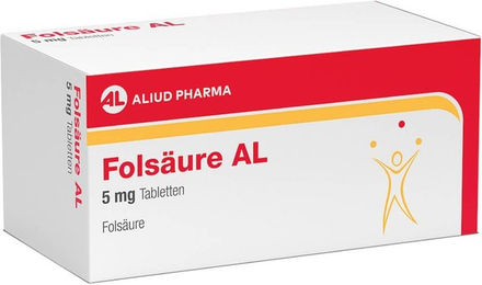 Aliud Pharma Folsäure 5 mg Tabletten 100 Stück – Bild 1 von 1