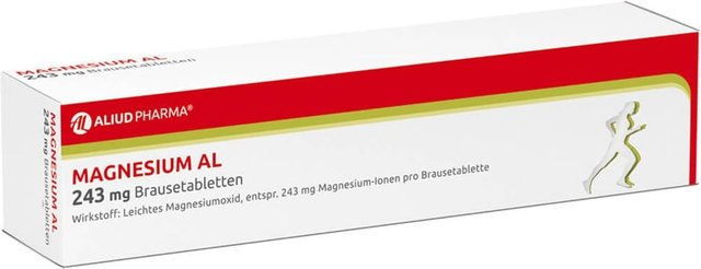 ALIUD Pharma Magnesium Brausetabletten mit 243 mg Magnesiumoxid, 20 Stück – Bild 1 von 1