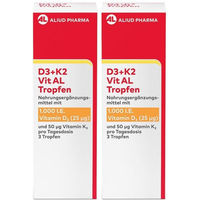 Produktbild von ALIUD PHARMA Vitamin D3 + K2 Tropfen mit 1000 I.E. und 50 µg vegetarisch glutenfrei laktosefrei