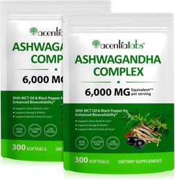 ALIVER Ashwagandha Extrakt Komplex Hochdosiert Glutenfrei Kapseln – Bild 1 von 3