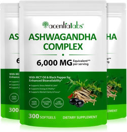 ALIVER Ashwagandha Extrakt Komplex Hochdosiert Glutenfrei Kapseln – Bild 1 von 3