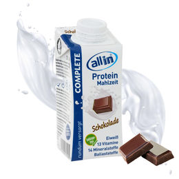 all in® COMPLETE Protein Drink Schokolade 14x 200ml Hochkalorische Trinknahrung auf Milch-Basis – Bild 1 von 1