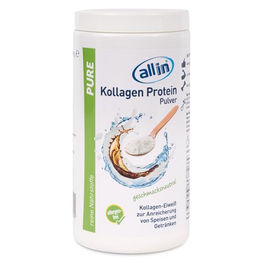 all in PURE Kollagen Protein Pulver 150 g aus Rind, geschmacksneutral, ohne Zusatzstoffe, fettfrei, laktosefrei und glutenfrei – Bild 1 von 4