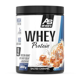 All Stars 100% Whey Protein Salted Caramel Eiweiß-Pulver mit Whey-Konzentrat und Isolat 300g – Bild 1 von 5