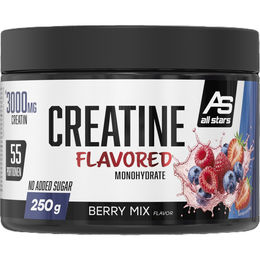 All Stars Creatin Monohydrat Pulver Berry Mix vegan zuckerfrei 250g – Bild 1 von 6