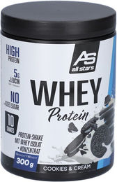ALL STARS Whey Protein Mischung Cookies & Cream zuckerfrei 300 g Pulver – Bild 1 von 2