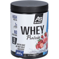 Produktbild von ALL STARS Whey Protein Mischung Erdbeere zuckerfrei 300 g Pulver