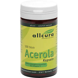 allcura Acerola Kapseln mit Hagebutte 100 Stück – Bild 1 von 3