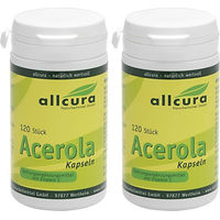 Produktbild von allcura Acerola Kapseln mit Hagebutte 240 Stück