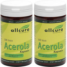 allcura Acerola Kapseln mit Hagebutte natürlich 100 Stück – Bild 1 von 2