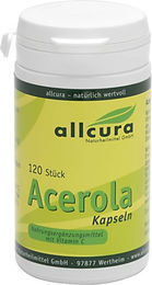 Allcura Acerola Kapseln mit natürlichem Vitamin C 120 Stück – Bild 1 von 4