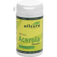 Produktbild von Allcura Acerola Kapseln mit natürlichem Vitamin C 120 Stück