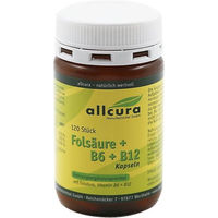 Produktbild von Allcura B-Komplex Kapseln mit Folsäure, Vitamin B6 und Vitamin B12 120 Stück