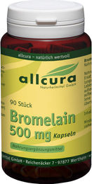 allcura Bromelain 500 mg Kapseln vegan 90 Stück – Bild 1 von 1
