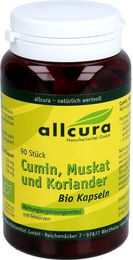 Allcura Cumin Muskat und Koriander Bio Kräuter-Komplex Kapseln 90 Stück – Bild 1 von 5