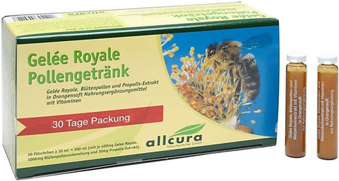 allcura Gelee Royale Pollengetränk Trinkampullen 30 x 10 ml – Bild 1 von 2