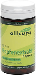 Allcura Hopfenextrakt Kapseln vegetarisch 90 Stück – Bild 1 von 4