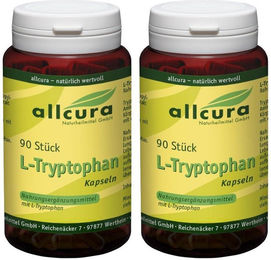 allcura L-Tryptophan Kapseln vegan glutenfrei laktosefrei ohne Zusatzstoffe 90 Stück – Bild 1 von 3