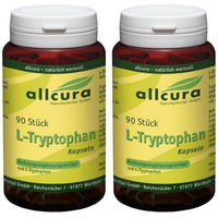 Produktbild von allcura L-Tryptophan Kapseln vegan glutenfrei laktosefrei ohne Zusatzstoffe 90 Stück