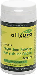 Allcura Magnesium Komplex mit Zink und Calcium Kapseln 100 Stück – Bild 1 von 4