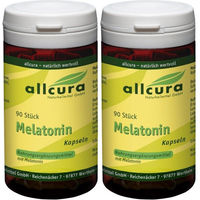 Produktbild von allcura Melatonin Kapseln 1 mg vegan und vegetarisch 180 Stück