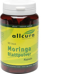 allcura Moringa Blattpulver Kapseln Bio 90 Stück – Bild 1 von 2