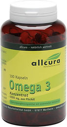 Allcura Omega 3 Konzentrat aus Fischöl 1500 mg Kapseln 100 Stück – Bild 1 von 4