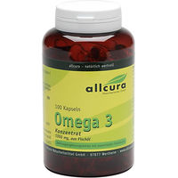 Produktbild von Allcura Omega 3 Konzentrat aus Fischöl 1500 mg Kapseln 100 Stück