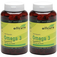 Produktbild von allcura Omega 3 Konzentrat Kapseln 1500 mg 200 Stück
