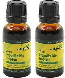 allcura Propolis Bio Tropfen vegetarisch gluten- & laktosefrei 50 ml – Bild 1 von 3