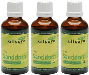 allcura Sanddornöl mit Vitamin E vegan und ohne Zusatzstoffe – Bild 1 von 1